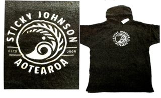 Sticky Johnson Hooded Towel Kiwi Black
