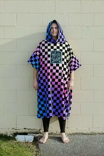 Sticky Johnson Hooded towel Checker Neon