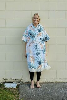 Sticky Johnson Hooded towel Floral Palm Print