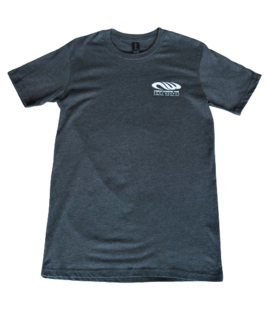 New Wave T Shirts Charcoal - white print