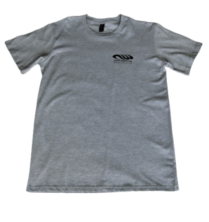 New Wave T Shirts - Grey Marle black print