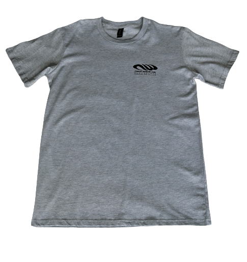 New Wave T Shirts - Grey Marle black print