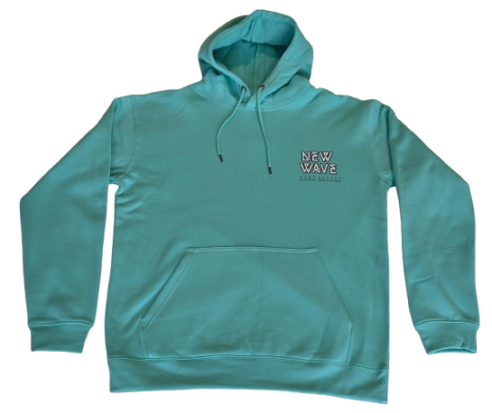 New Wave Retro Print Hoodie Mint - Adult