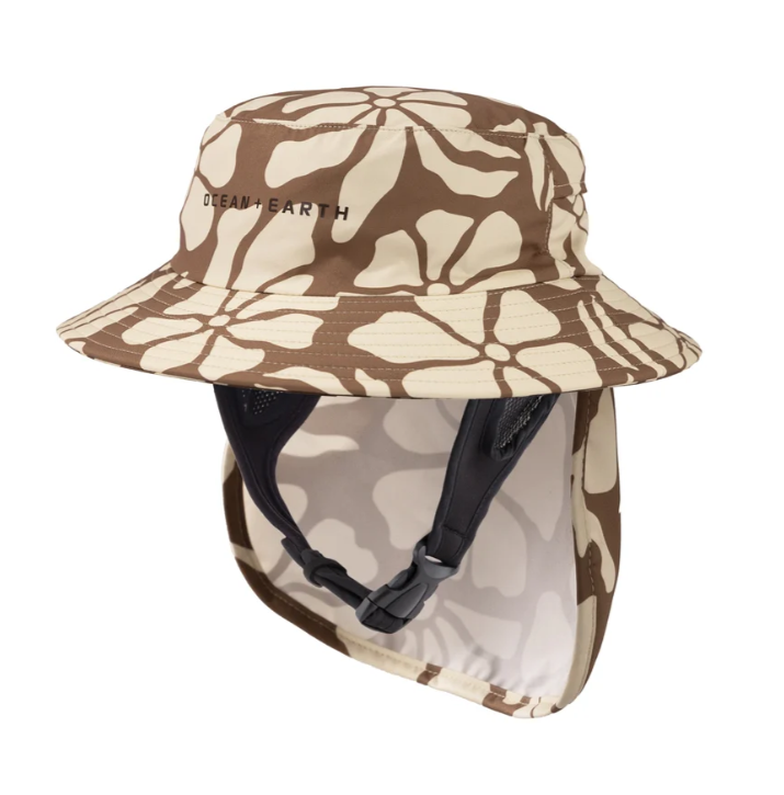 Adult O&E Bingin Lightweight Soft Peak Surf Hat - Chestnut Flower
