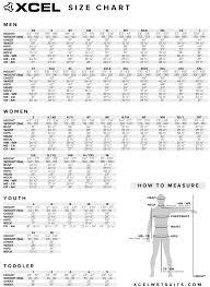xcel-wetsuit-size-chart-nz