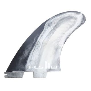 FCS II Mark Richards Twin + Stabiliser Fin Set - Black & White Swirl