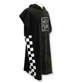 Sticky Johnson Hooded towel Checker Black