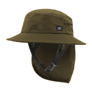 O&E Indo Stiff Peak Surf Hat - Olive