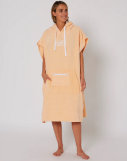 O&E LADIES HOODED PONCHO - PEACH