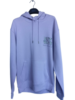 New Wave Retro Print Hoodie Lavender - Adult