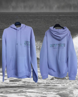 New Wave Retro Print Hoodie Lavender - Adult