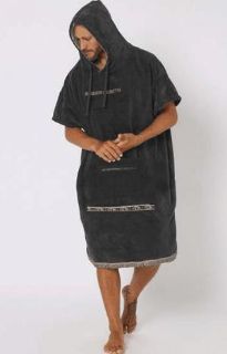 O&E IGNITE MENS HOODED PONCHO - DULL BLACK