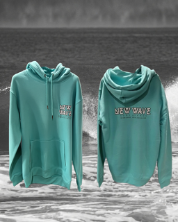 New Wave Retro Print Hoodie Mint - Adult