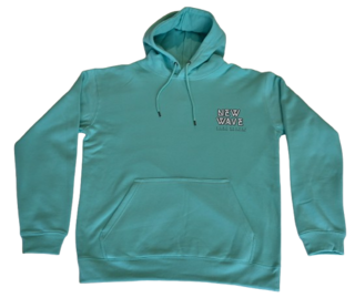 New Wave Retro Print Hoodie Mint - Adult