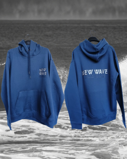 New Wave Retro Hoodie - Bluestone