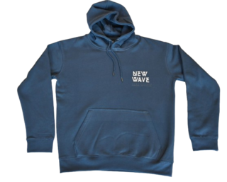 New Wave Retro Hoodie - Bluestone